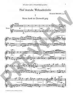Fünf deutsche Weihnachtslieder op. 18 von Hermann Schroeder 