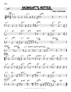 Moment's Notice [Reharmonized version] von John Coltrane (Download) 