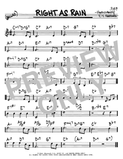 Right As Rain von Harold Arlen (Download) 