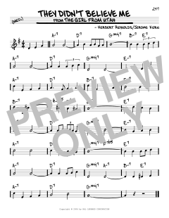They Didn't Believe Me von Jerome Kern (Download) 