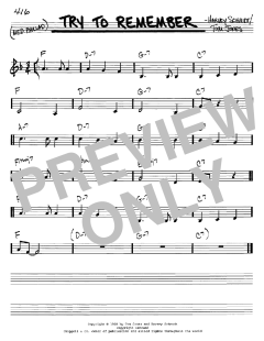 Try To Remember von Harvey Schmidt (Download) 