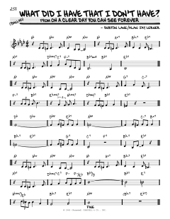 What Did I Have That I Don't Have? von Burton Lane (Download) 