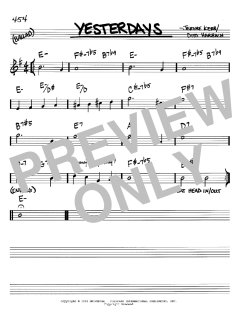 Yesterdays von Jerome Kern (Download) 