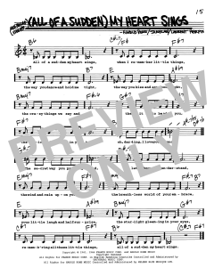(All Of A Sudden) My Heart Sings von Harold Rome (Download) 
