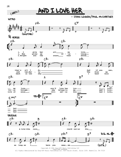 And I Love Her [Jazz version] von The Beatles (Download) 