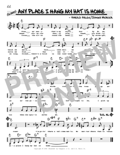 Any Place I Hang My Hat Is Home von Harold Arlen (Download) 