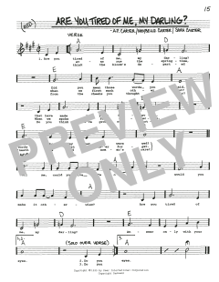 Are You Tired Of Me, My Darling? von A. P. Carter (Download) 