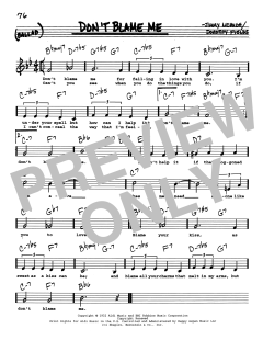 Don't Blame Me von Jimmy McHugh (Download) 