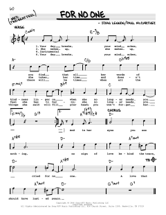 For No One [Jazz version] von The Beatles (Download) 