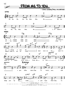 From Me To You [Jazz version] von The Beatles (Download) 