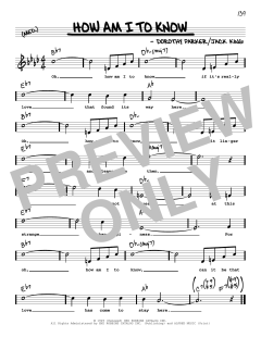 How Am I To Know von Dorothy Parker (Download) 
