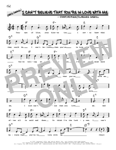 I Can't Believe That You're In Love With Me von Jimmy McHugh (Download) 