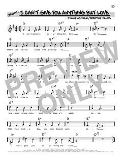 I Can't Give You Anything But Love von Dorothy Fields (Download) 