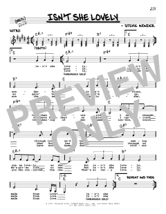 Isn't She Lovely von Stevie Wonder (Download) 
