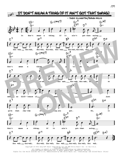 It Don't Mean A Thing von Duke Ellington (Download) 