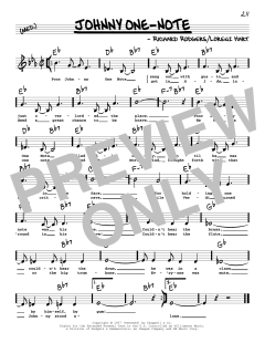 Johnny One-Note von Richard Rodgers (Download) 