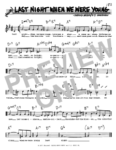 Last Night When We Were Young von Harold Arlen (Download) 
