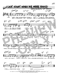 Last Night When We Were Young von Harold Arlen (Download) 