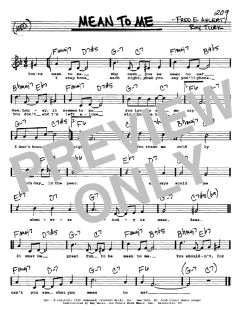 Mean To Me von Fred E. Ahlert (Download) 