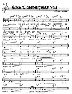 More I Cannot Wish You von Frank Loesser (Download) 