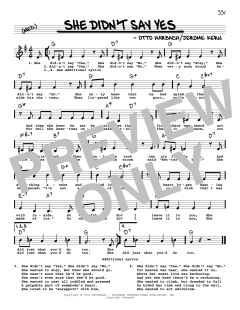 She Didn't Say Yes von Jerome Kern (Download) 