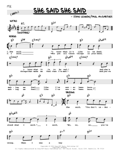 She Said She Said [Jazz version] von The Beatles (Download) 