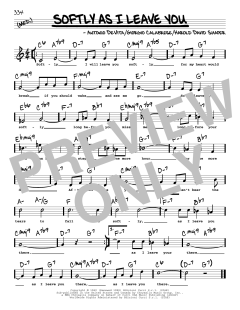 Softly As I Leave You von Elvis Presley (Download) 