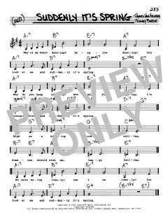 Suddenly It's Spring von Johnny Burke (Download) 