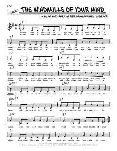 The Windmills Of Your Mind von Alan Bergman (Download) 