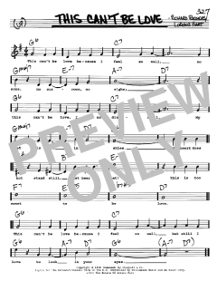 This Can't Be Love von Richard Rodgers (Download) 