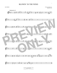 Blowin' In The Wind von Bob Dylan (Download) 