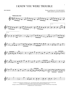 I Knew You Were Trouble von Taylor Swift (Download) 