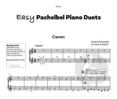 Easy Pachelbel Piano Duets von Johann Pachelbel (Download) 