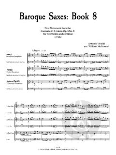 Baroque Saxes 8 von Antonio Vivaldi (Download) 