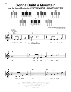 Gonna Build A Mountain von Leslie Bricusse (Download) 