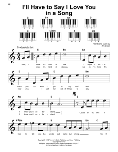 I'll Have To Say I Love You In A Song von Jim Croce (Download) 