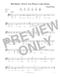 Bill Bailey, Won't You Please Come Home von Hughie Cannon (Download) 