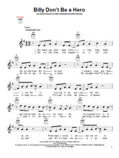 Billy Don't Be A Hero von Bo Donaldson and the Heywoods (Download) 