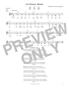 Go Down, Moses von Traditional American Spiritual (Download) 