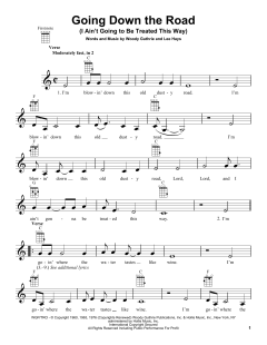Going Down The Road von Woody Guthrie (Download) 