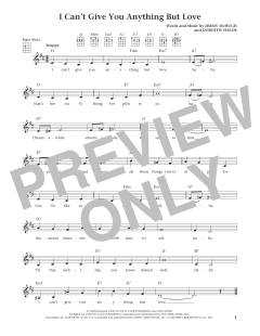 I Can't Give You Anything But Love von Dorothy Fields (Download) 