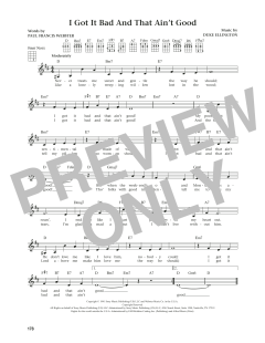 I Got It Bad And That Ain't Good von Paul Francis Webster (Download) 