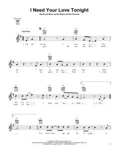 I Need Your Love Tonight von Elvis Presley (Download) 