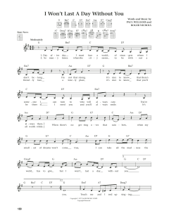 I Won't Last A Day Without You von The Carpenters (Download) 