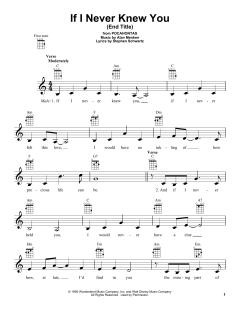 If I Never Knew You von Alan Menken (Download) 