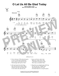 O Let Us All Be Glad Today (Download) 