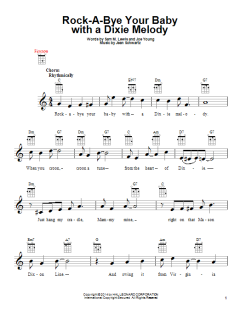 Rock-A-Bye Your Baby With A Dixie Melody (Download) 