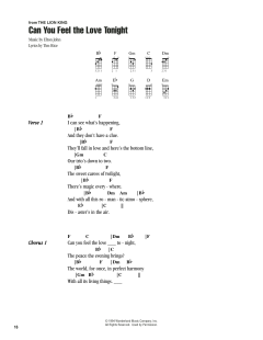 Can You Feel The Love Tonight (Download) 