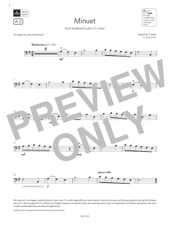 Minuet von Jeremiah Clarke (Download) 