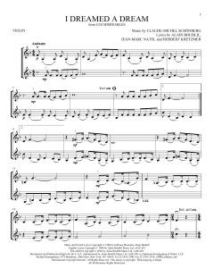 I Dreamed A Dream von Alain Boublil (Download) 